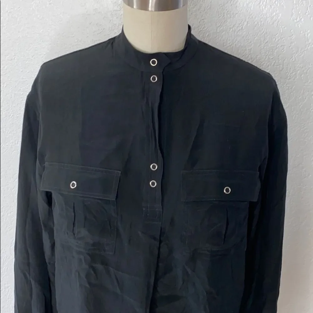 VTG Christian Dior Silk Black Goth Top 10